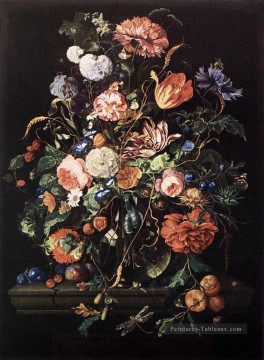  Fruits Art - Fleurs en verre et fruits néerlandais Baroque Jan Davidsz de Heem